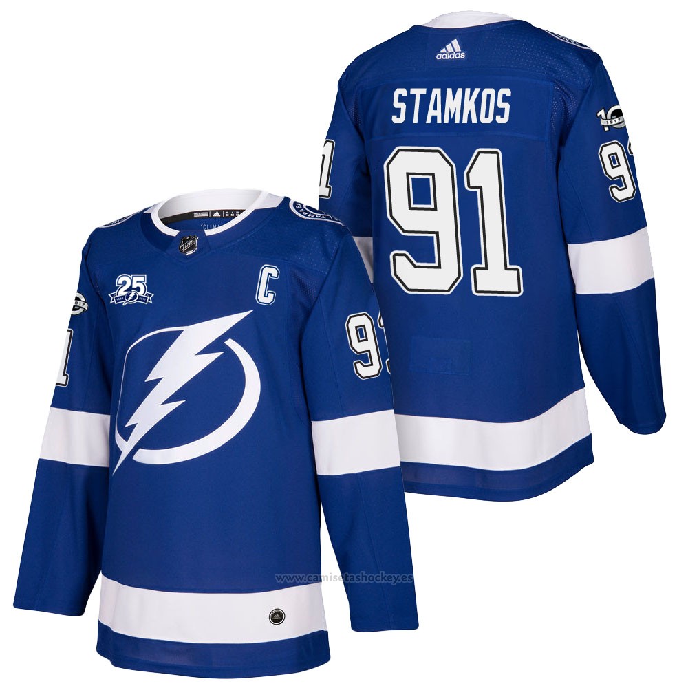 Camiseta Hockey Nino Tampa Bay Lightning 91 Steven Stamkos Azul 2018 ...